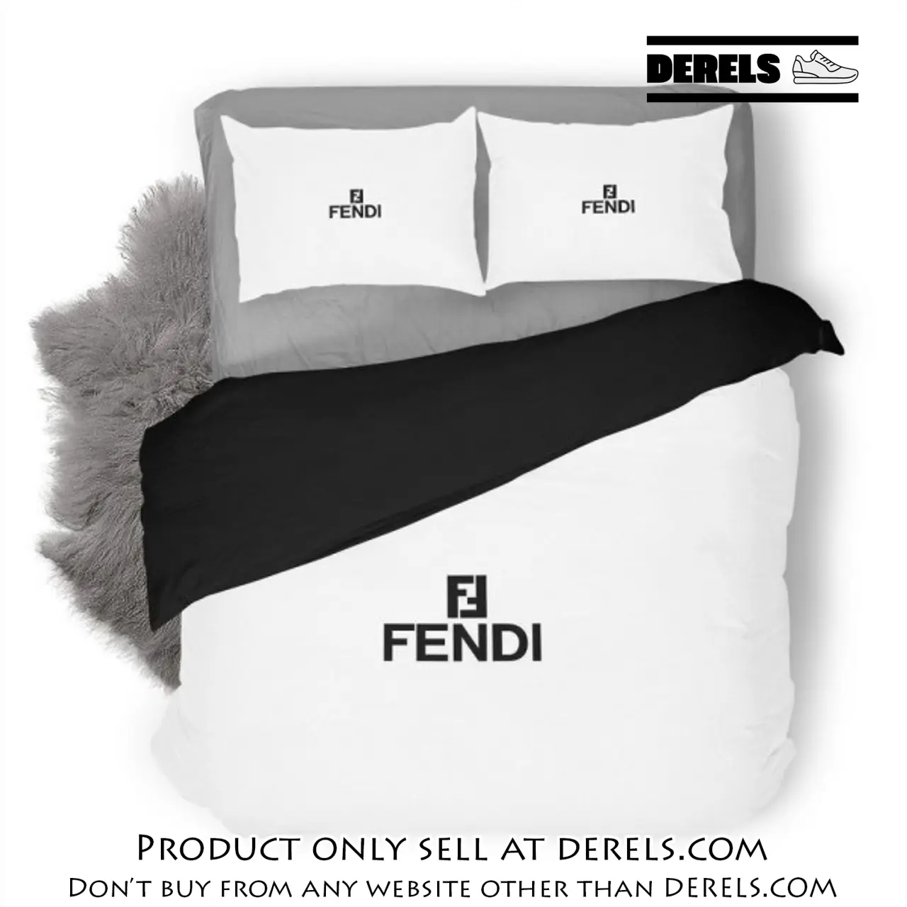 Fendi luxury logo fashion brand premium bedding set home decor dr1251696
